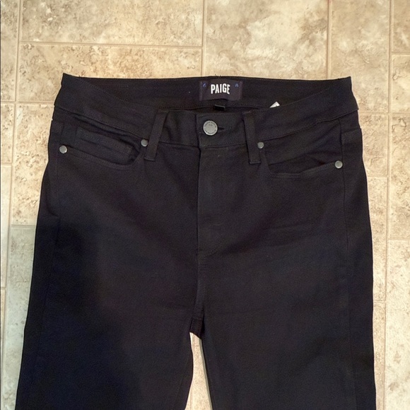 PAIGE Women's Classic Black Straight Leg Jeans - Picture 4 of 8